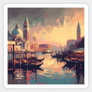 Venice Impressionism Painting Sticker